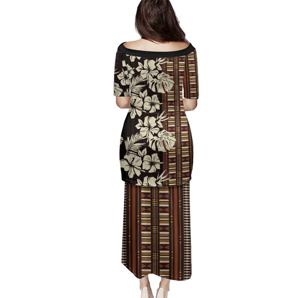 Bula Fiji Masi Family Matching Puletasi and Hawaiian Shirt Tapa Tropical Hibiscus Half Stylized LT14 - Polynesian Pride