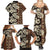 Bula Fiji Masi Family Matching Summer Maxi Dress and Hawaiian Shirt Tapa Tropical Hibiscus Half Stylized - Polynesian Pride