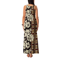 Bula Fiji Masi Family Matching Tank Maxi Dress and Hawaiian Shirt Tapa Tropical Hibiscus Half Stylized LT14 - Polynesian Pride