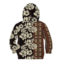 Bula Fiji Masi Kid Hoodie Tapa Tropical Hibiscus Half Stylized - Polynesian Pride