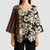 Bula Fiji Masi Kimono Sleeve Blouse Tapa Tropical Hibiscus Half Stylized - Polynesian Pride