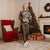 Bula Fiji Masi Christmas Pajama Set Tapa Tropical Hibiscus Half Stylized - Polynesian Pride