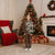 Bula Fiji Masi Christmas Pajama Set Tapa Tropical Hibiscus Half Stylized - Polynesian Pride