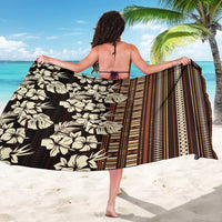 Bula Fiji Masi Sarong Tapa Tropical Hibiscus Half Stylized LT14 - Polynesian Pride