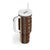 Bula Fiji Masi Tumbler With Handle Tapa Tropical Hibiscus Half Stylized - Polynesian Pride