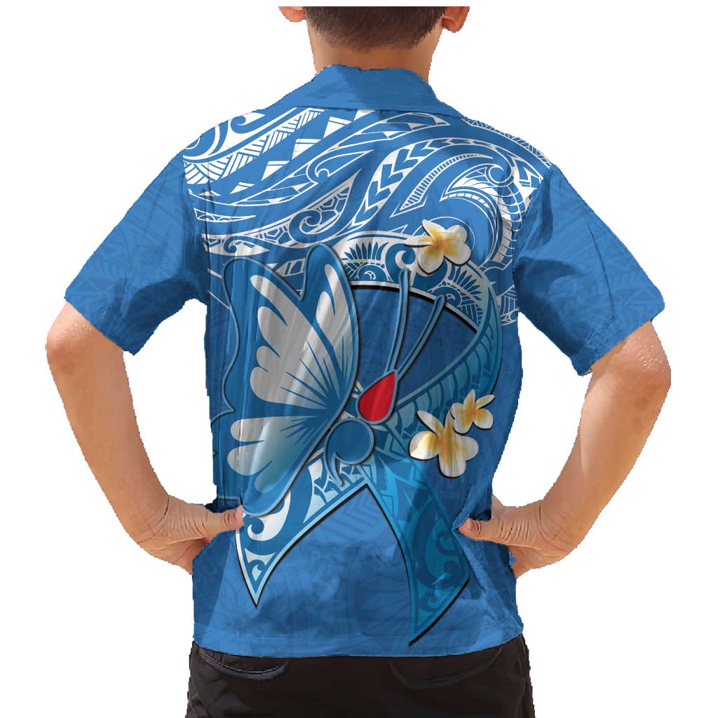 Polynesia Diabetes Awareness Month Family Matching Mermaid Dress and Hawaiian Shirt In November We Wear Blue LT14 - Polynesian Pride