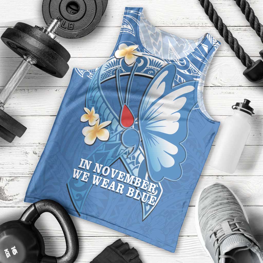 Polynesia Diabetes Awareness Month Men Tank Top In November We Wear Blue