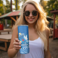 Polynesia Diabetes Awareness Month Skinny Tumbler In November We Wear Blue LT14 - Polynesian Pride
