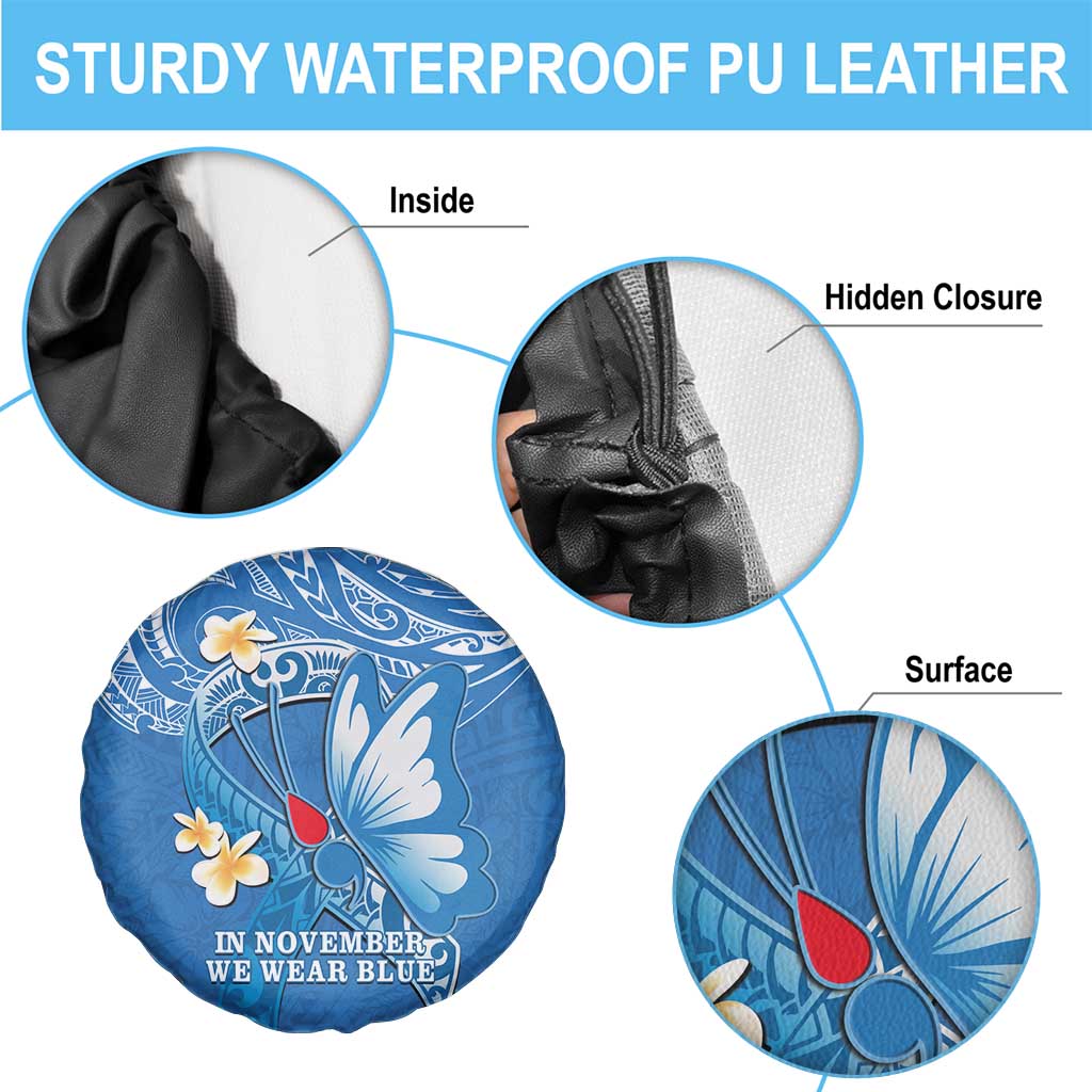 Polynesia Diabetes Awareness Month Spare Tire Cover In November We Wear Blue