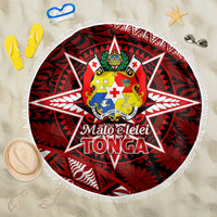 Malo e lelei Tonga Beach Blanket Tongan Ngatu Pattern Red Version LT14 One Size 150cm Red - Polynesian Pride