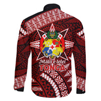 Malo e lelei Tonga Family Matching Short Sleeve Bodycon Dress and Hawaiian Shirt Tongan Ngatu Pattern Red Version LT14 - Polynesian Pride