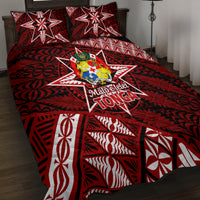 Malo e lelei Tonga Quilt Bed Set Tongan Ngatu Pattern Red Version LT14 - Polynesian Pride