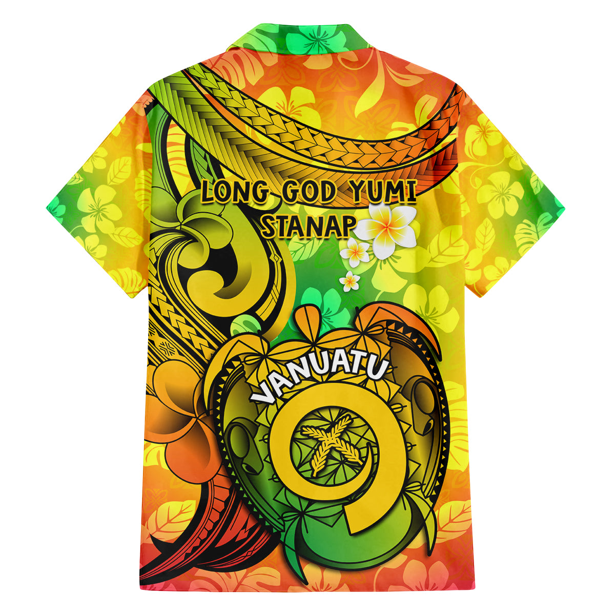 Halo Vanuatu Family Matching Off Shoulder Maxi Dress and Hawaiian Shirt Sand Drawing Turtle Polynesian Tropical Flowers LT14 - Polynesian Pride