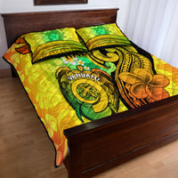 Halo Vanuatu Quilt Bed Set Sand Drawing Turtle Polynesian Tropical Flowers LT14 - Polynesian Pride