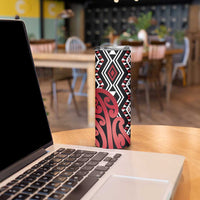New Zealand Skinny Tumbler Aotearoa Kowhaiwhai Mix Taniko Art - Red LT14 - Polynesian Pride