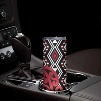 New Zealand Skinny Tumbler Aotearoa Kowhaiwhai Mix Taniko Art - Red LT14 - Polynesian Pride