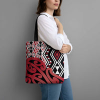 New Zealand Tote Bag Aotearoa Kowhaiwhai Mix Taniko Art - Red LT14 - Polynesian Pride
