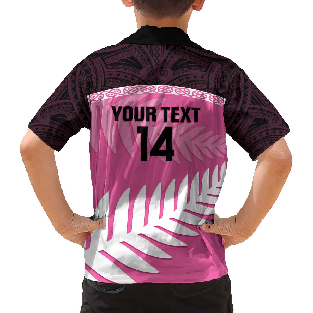 Custom New Zealand Aotearoa Cricket Family Matching Off The Shoulder Long Sleeve Dress and Hawaiian Shirt Go White Silver Fern LT14 - Polynesian Pride