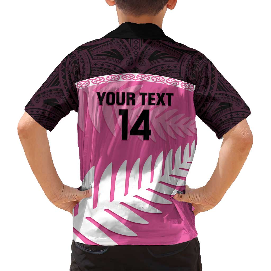 Custom New Zealand Aotearoa Cricket Family Matching Summer Maxi Dress and Hawaiian Shirt Go White Silver Fern LT14 - Polynesian Pride