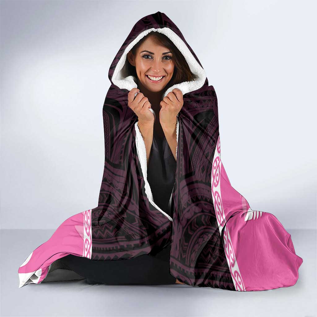 Custom New Zealand Aotearoa Cricket Hooded Blanket Go White Silver Fern LT14 - Polynesian Pride