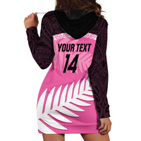 Custom New Zealand Aotearoa Cricket Hoodie Dress Go White Silver Fern LT14 - Polynesian Pride