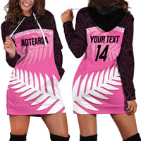 Custom New Zealand Aotearoa Cricket Hoodie Dress Go White Silver Fern LT14 - Polynesian Pride