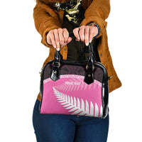 Custom New Zealand Aotearoa Cricket Shoulder Handbag Go White Silver Fern LT14 One Size Pink - Polynesian Pride
