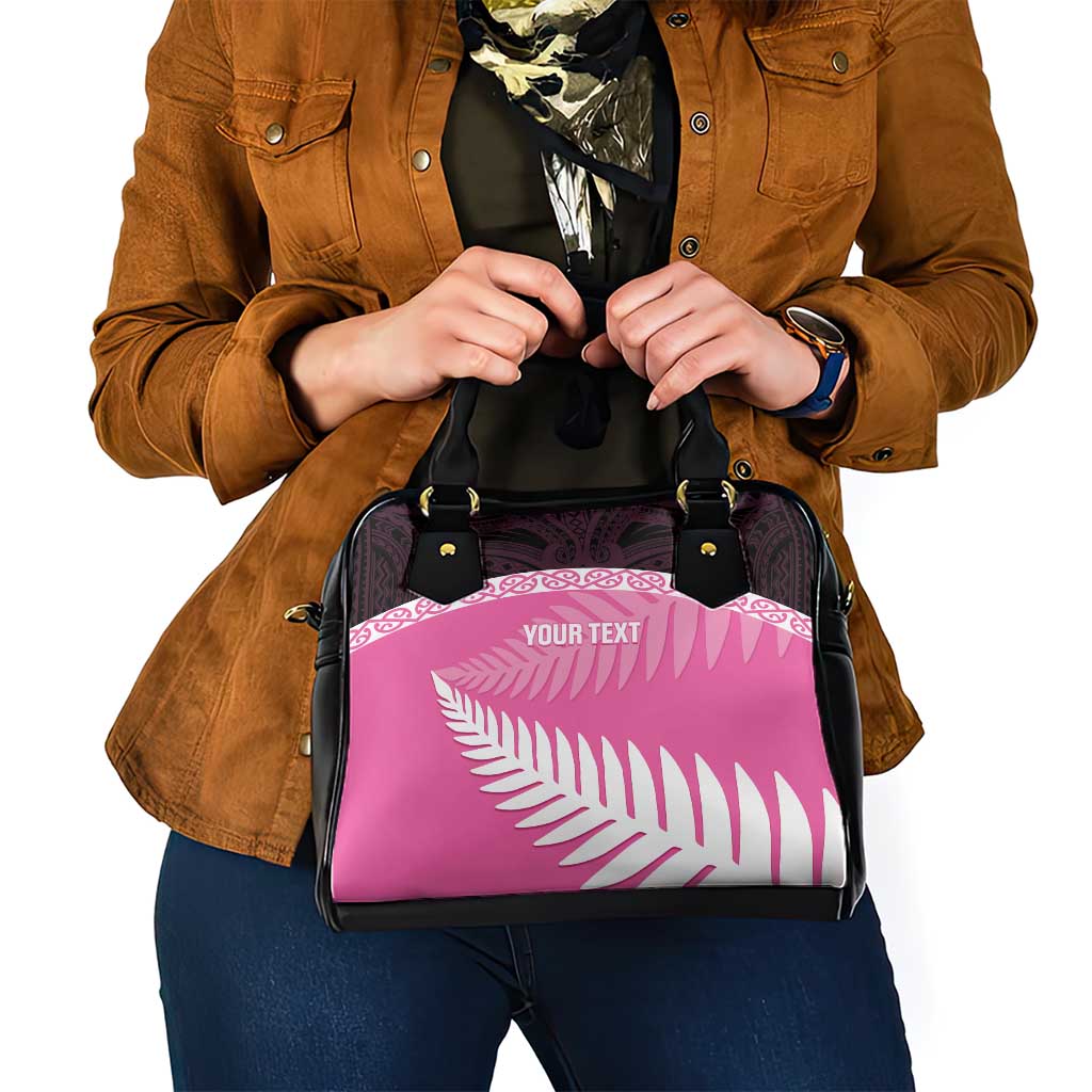 Custom New Zealand Aotearoa Cricket Shoulder Handbag Go White Silver Fern LT14 - Polynesian Pride