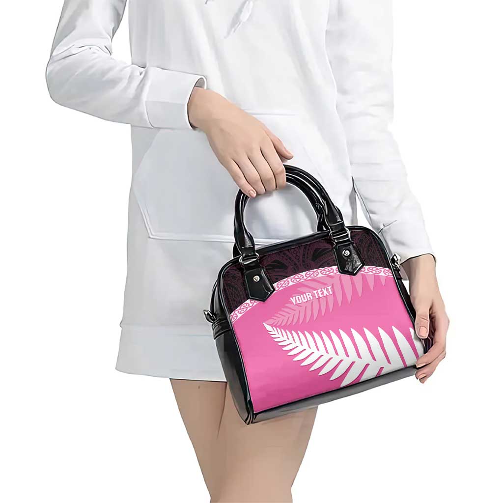 Custom New Zealand Aotearoa Cricket Shoulder Handbag Go White Silver Fern LT14 - Polynesian Pride