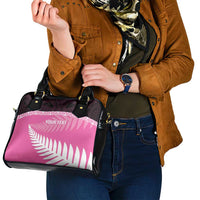 Custom New Zealand Aotearoa Cricket Shoulder Handbag Go White Silver Fern LT14 - Polynesian Pride