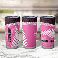 Personalised Aotearoa Cricket Tumbler Cup Go White Silver Fern LT14 - Polynesian Pride