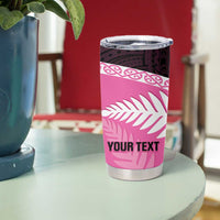 Personalised Aotearoa Cricket Tumbler Cup Go White Silver Fern LT14 - Polynesian Pride