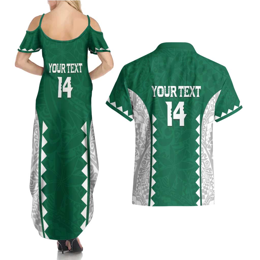 Custom Hawaii Volleyball Couples Matching Summer Maxi Dress and Hawaiian Shirt Hawaiian Kakau Pattern