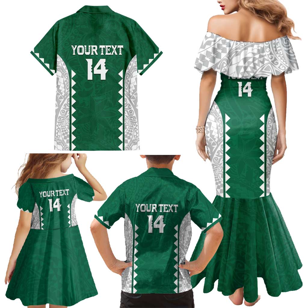 Custom Hawaii Volleyball Family Matching Mermaid Dress and Hawaiian Shirt Hawaiian Kakau Pattern LT14 - Polynesian Pride