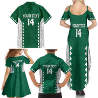 Custom Hawaii Volleyball Family Matching Summer Maxi Dress and Hawaiian Shirt Hawaiian Kakau Pattern LT14 - Polynesian Pride