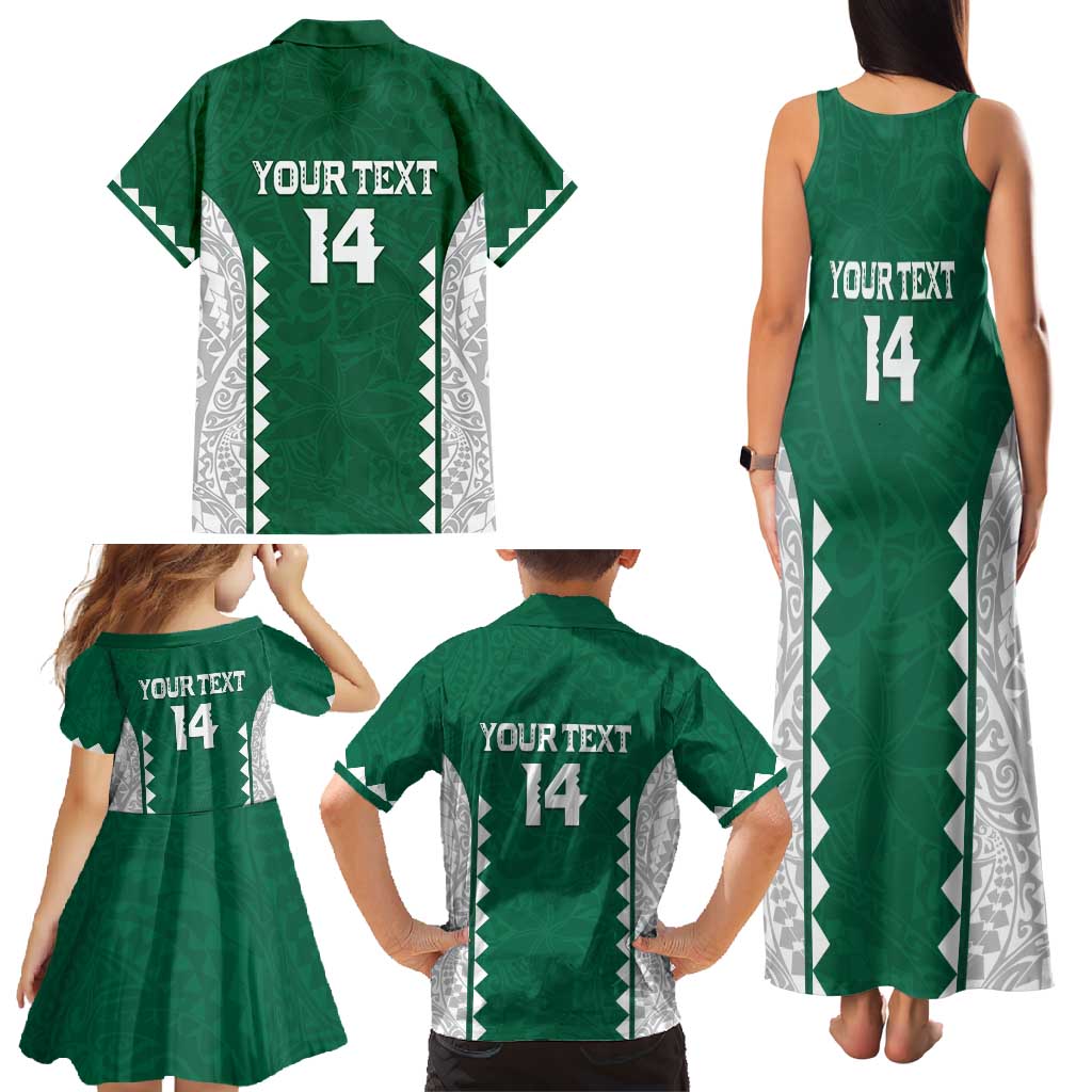 Custom Hawaii Volleyball Family Matching Tank Maxi Dress and Hawaiian Shirt Hawaiian Kakau Pattern LT14 - Polynesian Pride