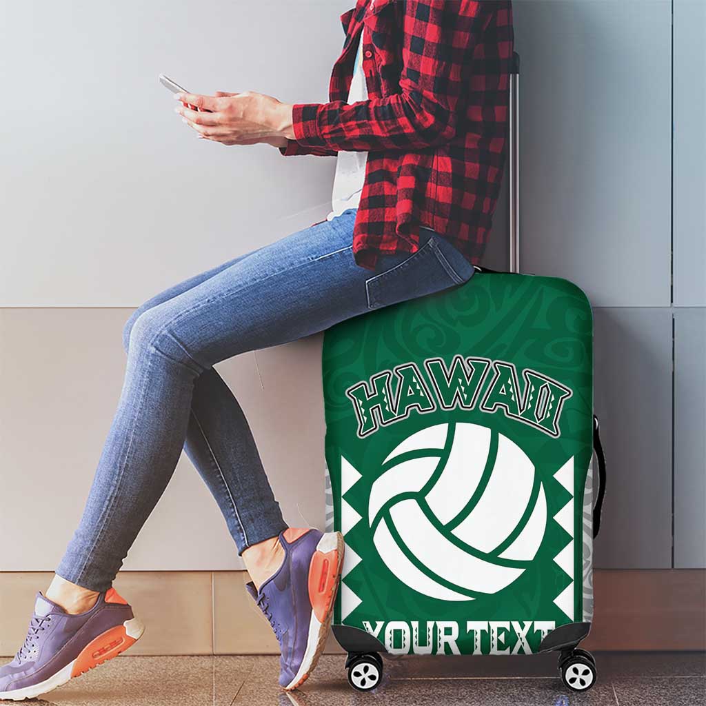 Custom Hawaii Volleyball Luggage Cover Hawaiian Kakau Pattern