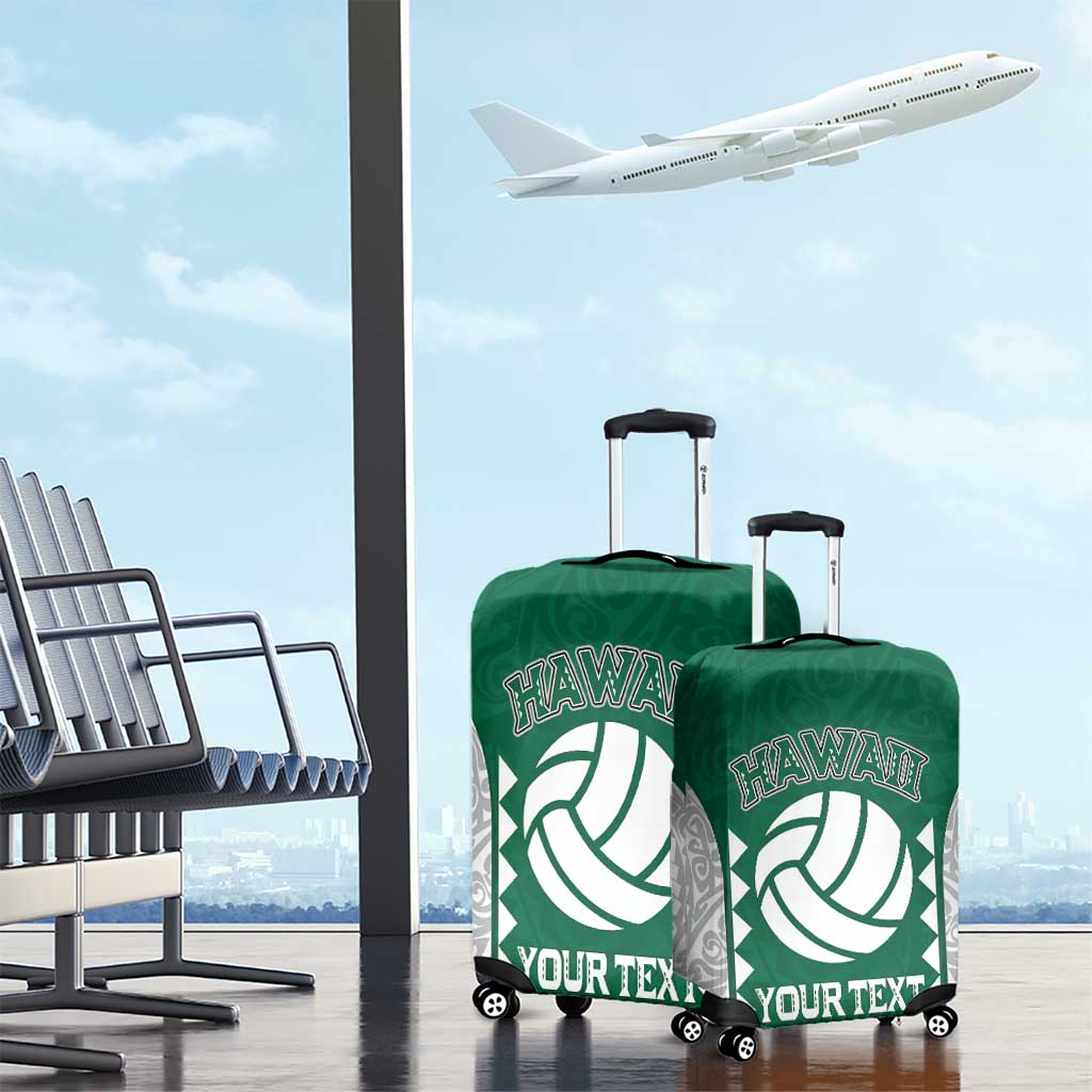 Custom Hawaii Volleyball Luggage Cover Hawaiian Kakau Pattern