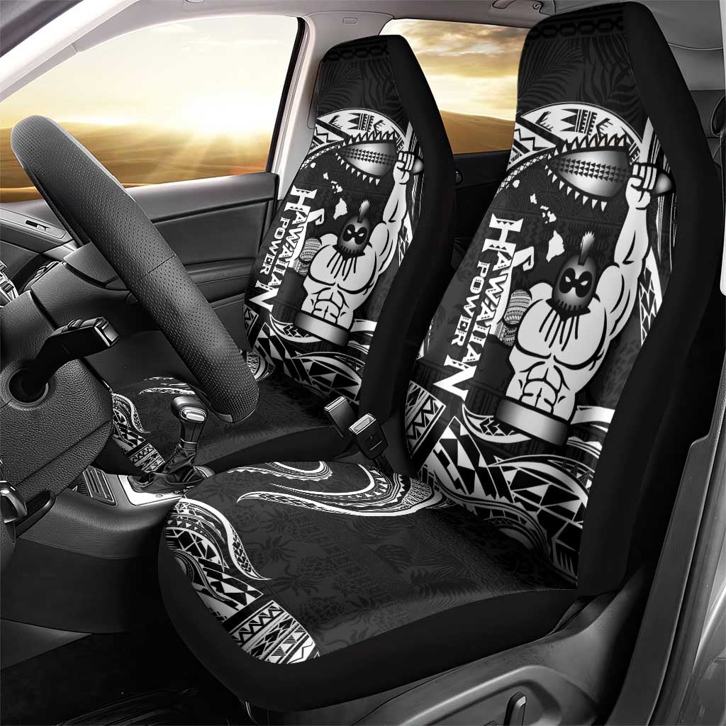 Black Hawaii Ikaika Warrior Car Seat Cover Hawaiian Power LT14 - Polynesian Pride