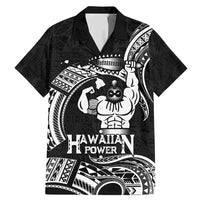 Black Hawaii Ikaika Warrior Family Matching Mermaid Dress and Hawaiian Shirt Hawaiian Power LT14 Dad's Shirt - Short Sleeve Black - Polynesian Pride
