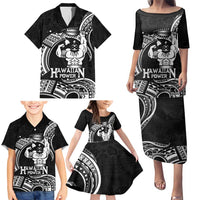 Black Hawaii Ikaika Warrior Family Matching Puletasi and Hawaiian Shirt Hawaiian Power LT14 - Polynesian Pride