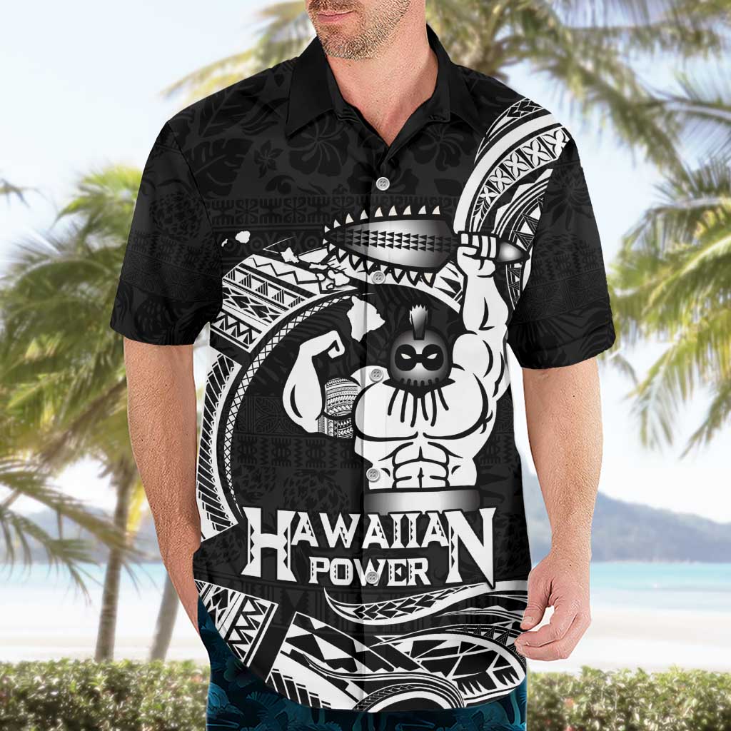 Black Hawaii Ikaika Warrior Hawaiian Shirt Hawaiian Power LT14 - Polynesian Pride