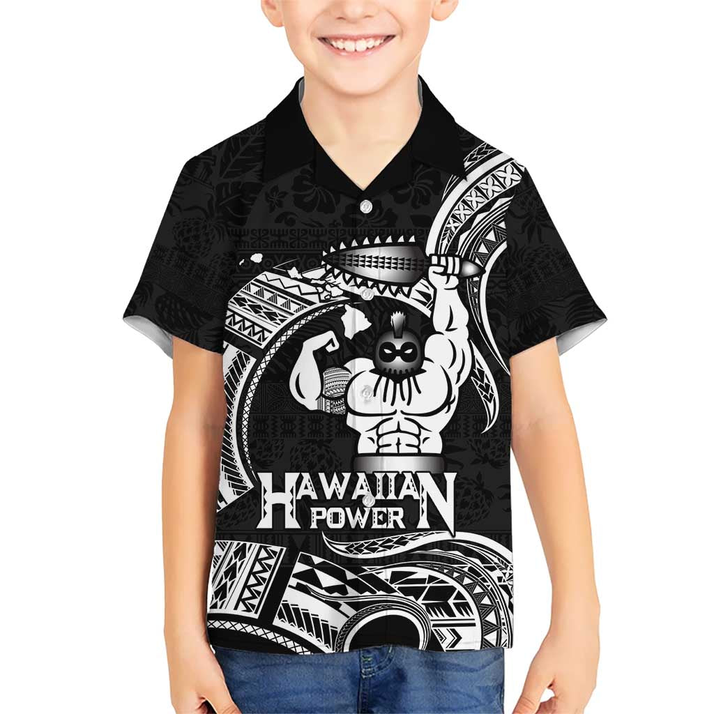 Black Hawaii Ikaika Warrior Hawaiian Shirt Hawaiian Power LT14 - Polynesian Pride
