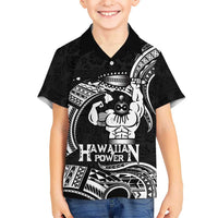 Black Hawaii Ikaika Warrior Hawaiian Shirt Hawaiian Power LT14 - Polynesian Pride