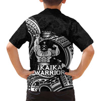 Black Hawaii Ikaika Warrior Hawaiian Shirt Hawaiian Power LT14 - Polynesian Pride