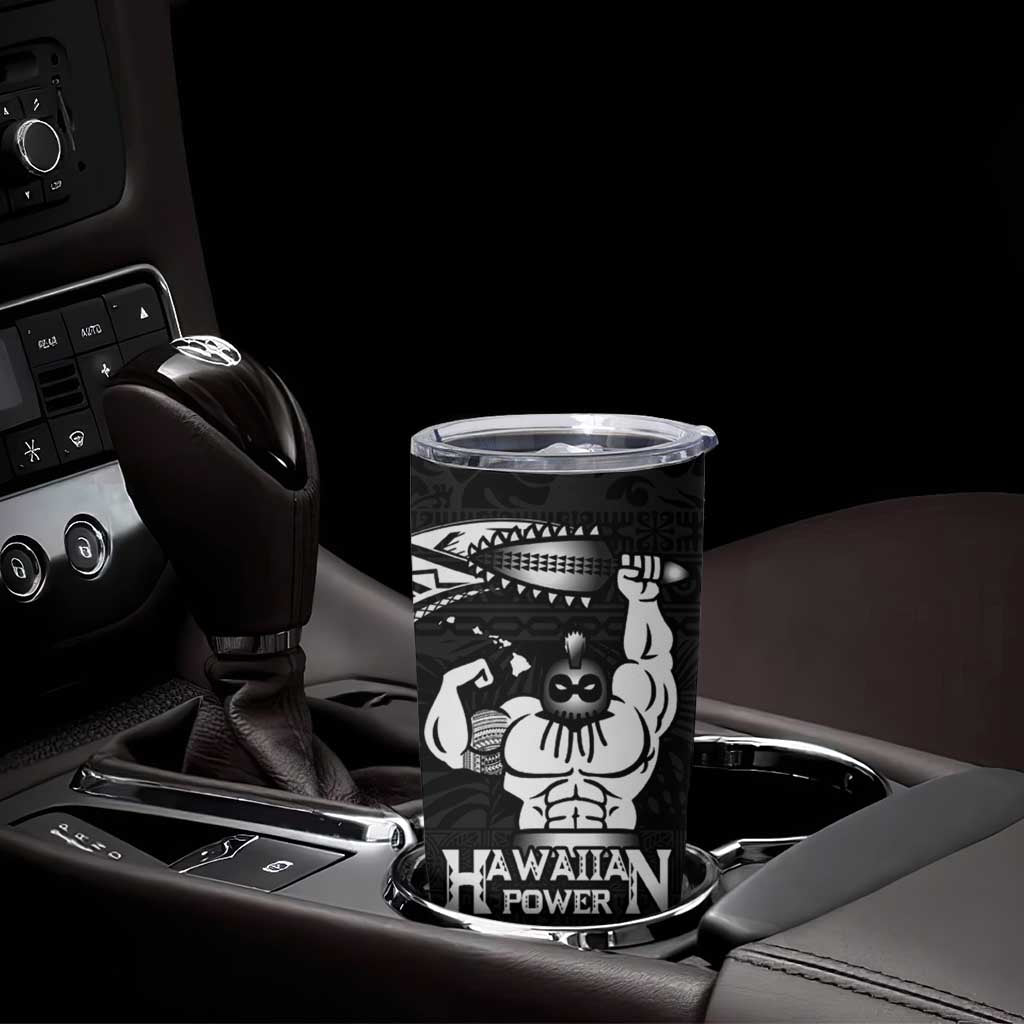 Black Hawaii Ikaika Warrior Tumbler Cup Hawaiian Power