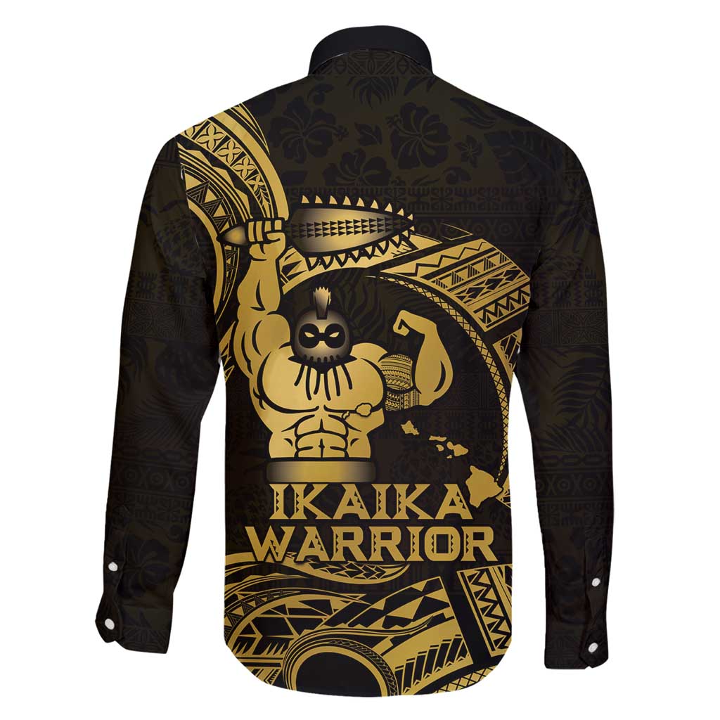 Gold Hawaii Ikaika Warrior Family Matching Puletasi and Hawaiian Shirt Hawaiian Power LT14 - Polynesian Pride