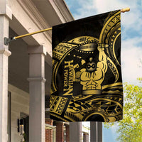 Gold Hawaii Ikaika Warrior Garden Flag Hawaiian Power LT14 House Flag Gold - Polynesian Pride
