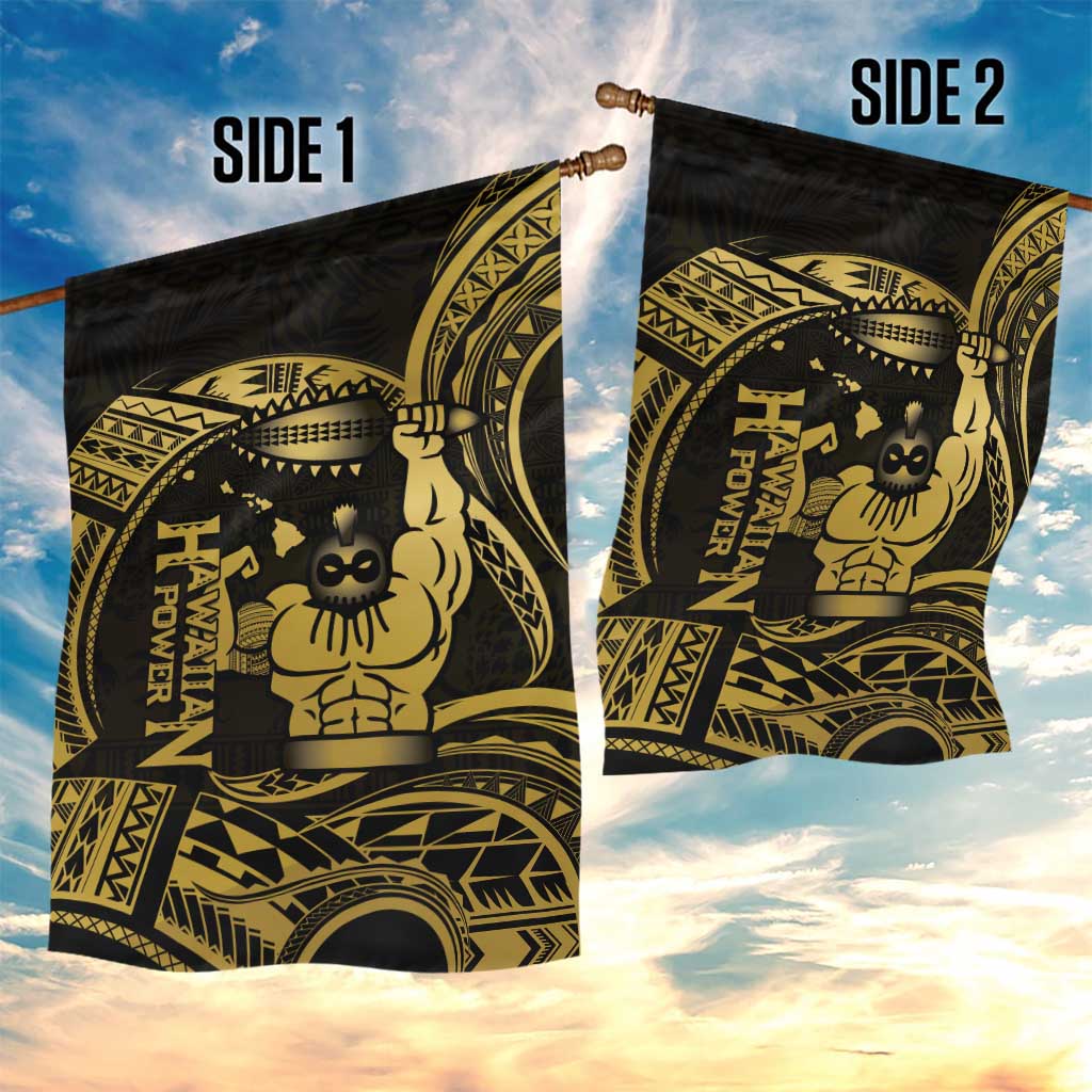Gold Hawaii Ikaika Warrior Garden Flag Hawaiian Power LT14 - Polynesian Pride