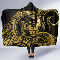 Gold Hawaii Ikaika Warrior Hooded Blanket Hawaiian Power LT14 One Size Gold - Polynesian Pride